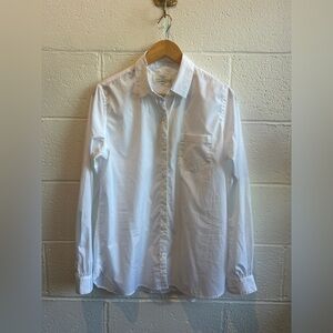 Trovata Grace Classic Shirt White Poplin Large NWT